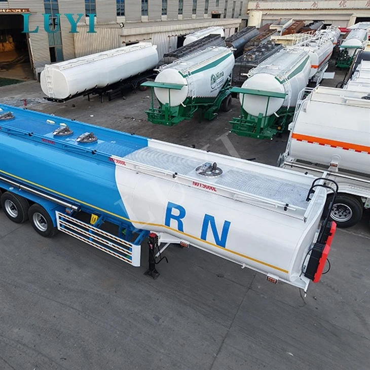 4 Axle 35000L 4 Compartment Carbon Steel Fuel Tank Semi Trailer price