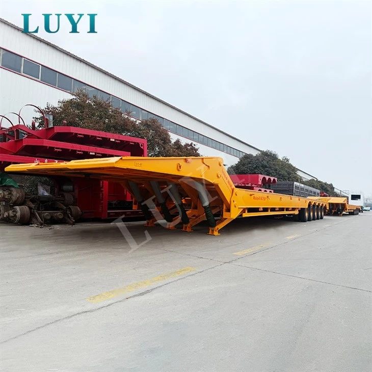 5-axis Low-bed Ramp Trailer For Tractors, Truck Trailer factory 5-axis Low-bed Ramp Trailer For Tractors, Truck Trailer factory