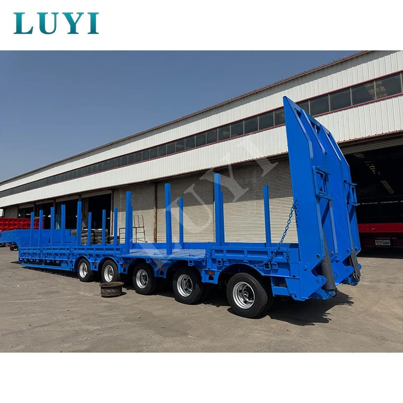 5-axle 60-ton Heavy-duty Low-bed Truck, Retractable Low-bed Semi-trailer price 5-axle 60-ton Heavy-duty Low-bed Truck, Retractable Low-bed Semi-trailer price
